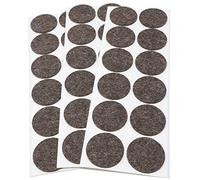 Adsamm® / 36 x Patins en feutre en laine véritable / marron / Ø 40 mm / rond / 3 mm hauteur / patins glisseurs auto-adhésifs de qualité Adsamm®