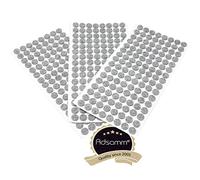 Adsamm® / 384 x patins en feutre / gris / Ø 12 mm / rond / épaisseur 3,5 mm / patins glisseurs auto-adhésifs de qualité optimale