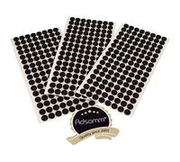 Adsamm® / 384 x patins en feutre / noirs / Ø 12 mm / rond / épaisseur 3,5 mm / patins glisseurs auto-adhésifs de qualité optimale