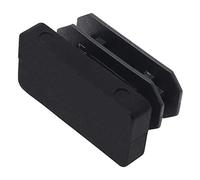 Adsamm® / 4 x Embouts Insert à ailettes/Noir / 11x26-13x28 mm/rectangulaire/Patin glisseur/pour Pieds tubulaires