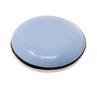 Adsamm® / 4 x Patins en PTFE / bleu-gris / Ø 25 mm / rond / Glisseurs autocollants PTFE / patins glisseurs auto-adhésif qualité premium