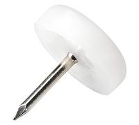 Adsamm® / 4 x patins glisseurs en plastique avec clou / blancs / Ø 18 mm / rond / pieds glisseurs en plastique à clou pour meubles, de qualité optimale de Adsamm®