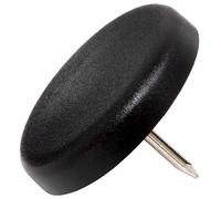 Adsamm® / 4 x patins glisseurs en plastique avec clou / noirs / Ø 30 mm / rond / pieds glisseurs en plastique à clou pour meubles, de qualité optimale de Adsamm®