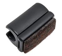 Adsamm® / 4 x Patins pour chaises et tables à piètement luge avec feutre / noir / Ø 10 - 11 mm / rond / Patin de meuble avec base échangeable en feutre pour mobilier à cadre tubulaire