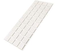 Adsamm® / 40 x patins en feutre / blancs / 25x25 mm / carré / épaisseur 3,5 mm / patins glisseurs auto-adhésifs de qualité optimale