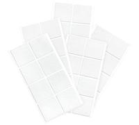 Adsamm® / 40 x patins en feutre / blancs / 50x50 mm / carré / 1,5 mm d' épaisseur / patins glisseurs auto-adhésifs de qualité optimale de Adsamm®