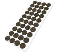 Adsamm® / 40 x patins en feutre / bruns / Ø 18 mm / rond / épaisseur 3,5 mm / patins glisseurs auto-adhésifs de qualité optimale