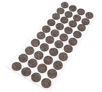 Adsamm® / 40 x Patins en feutre en laine véritable / marron / Ø 18 mm / rond / 3 mm hauteur / patins glisseurs auto-adhésifs de qualité Adsamm®