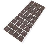 Adsamm® / 40 x Patins en feutre en laine véritable / marron / 25x25 mm / carré / 3 mm hauteur / patins glisseurs auto-adhésifs de qualité Adsamm®
