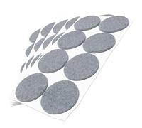 Adsamm® / 40 x patins en feutre / gris / Ø 50 mm / rond / épaisseur 3,5 mm / patins glisseurs auto-adhésifs de qualité optimale