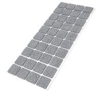 Adsamm® / 40 x patins en feutre / gris / 25x25 mm / carré / épaisseur 3,5 mm / patins glisseurs auto-adhésifs de qualité optimale