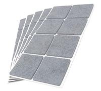 Adsamm® / 40 x patins en feutre / gris / 50x50 mm / carré / épaisseur 3,5 mm / patins glisseurs auto-adhésifs de qualité optimale