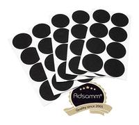 Adsamm® / 40 x patins en feutre / noirs / Ø 60 mm / rond / épaisseur 3,5 mm / patins glisseurs auto-adhésifs de qualité optimale
