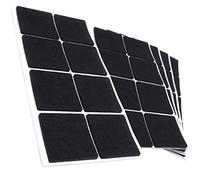 Adsamm® / 40 x patins en feutre / noirs / 50x50 mm / carré / épaisseur 3,5 mm / patins glisseurs auto-adhésifs de qualité optimale