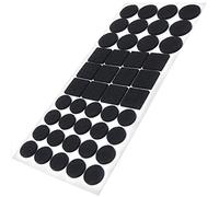 Adsamm® / 44 x patins en feutre / différentes tailles / Ø 28 mm / Ø20 mm / 25x25 mm / noirs / mixedx mm / carré / épaisseur 3,5 mm / patins glisseurs auto-adhésifs de qualité optimale