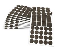 Adsamm® / 440 x patins en feutre / différentes tailles / Ø 28 mm / Ø20 mm / 25x25 mm / bruns / mixedx mm / carré / épaisseur 3,5 mm / patins glisseurs auto-adhésifs de qualité optimale