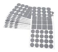Adsamm® / 440 x patins en feutre / différentes tailles / Ø 28 mm / Ø20 mm / 25x25 mm / gris / mixedx mm / carré / épaisseur 3,5 mm / patins glisseurs auto-adhésifs de qualité optimale