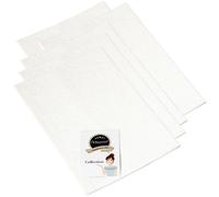 Adsamm® / 5 x plaquette autocollante en feutre pour le découpage / blancs / 200x300 mm / rectangulaire / 3,5 mm d' épaisseur / patins feutre auto-adhésifs