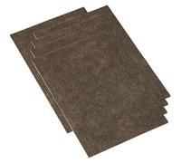 Adsamm® / 5 x plaquette autocollante en feutre pour le découpage / bruns / 200x300 mm / rectangulaire / 3,5 mm d' épaisseur / patins feutre auto-adhésifs