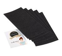 Adsamm® / 5 x plaquette autocollante en feutre pour le découpage / noirs / 100x200 mm / rectangulaire / 3,5 mm d' épaisseur / patins feutre auto-adhésifs