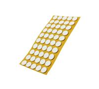 Adsamm® / 50 x Patins antidérapants Autocollants en Caoutchouc cellulaire EPDM/ø 16 mm/Blanc/Rond/Patins antidérapants de 2,5 mm d'épaisseur