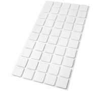 Adsamm® / 50 x patins en feutre / blancs / 20x20 mm / carré / épaisseur 3,5 mm / patins glisseurs auto-adhésifs de qualité optimale