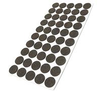 Adsamm® / 50 x patins en feutre / bruns / Ø 22 mm / rond / épaisseur 3,5 mm / patins glisseurs auto-adhésifs de qualité optimale