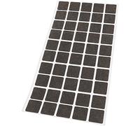 Adsamm® / 50 x patins en feutre / bruns / 20x20 mm / carré / 1,5 mm d' épaisseur / patins glisseurs auto-adhésifs de qualité optimale de Adsamm®