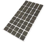 Adsamm® / 50 x patins en feutre / bruns / 20x20 mm / carré / épaisseur 3,5 mm / patins glisseurs auto-adhésifs de qualité optimale