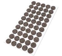 Adsamm® / 50 x Patins en feutre en laine véritable / marron / Ø 16 mm / rond / 3 mm hauteur / patins glisseurs auto-adhésifs de qualité Adsamm®