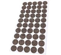 Adsamm® / 50 x Patins en feutre en laine véritable / marron / Ø 22 mm / rond / 3 mm hauteur / patins glisseurs auto-adhésifs de qualité Adsamm®