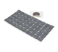 Adsamm® / 50 x patins en feutre / gris / 20x20 mm / carré / épaisseur 3,5 mm / patins glisseurs auto-adhésifs de qualité optimale