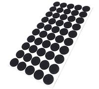 Adsamm® / 50 x patins en feutre / noirs / Ø 22 mm / rond / épaisseur 3,5 mm / patins glisseurs auto-adhésifs de qualité optimale