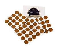 Adsamm® / 60 x caches adhésifs pour tête de vis / chêne / Ø 13 mm / rond / caches autocollants avec fine épaisseur 0,45 mm, d'Adsamm®