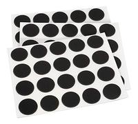 Adsamm® / 60 x caches adhésifs pour tête de vis / noir / Ø 13 mm / rond / caches autocollants avec fine épaisseur 0,45 mm, d'Adsamm®