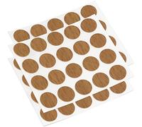 Adsamm® / 60 x caches adhésifs pour tête de vis / noyer / Ø 13 mm / rond / caches autocollants avec fine épaisseur 0,45 mm, d'Adsamm®