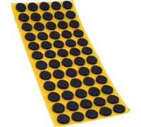 Adsamm® / 60 x Patins antidérapants Autocollants en Caoutchouc cellulaire EPDM/ø 14 mm/Noir/Rond/Patins antidérapants de 2,5 mm d'épaisseur