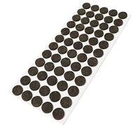 Adsamm® / 60 x patins en feutre / bruns / Ø 14 mm / rond / épaisseur 3,5 mm / patins glisseurs auto-adhésifs de qualité optimale