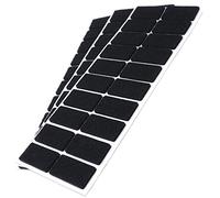 Adsamm® / 60 x patins en feutre / noirs / 20x40 mm / rectangulaire / épaisseur 3,5 mm / patins glisseurs auto-adhésifs de qualité optimale
