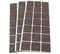 Adsamm® / 63 x Patins en feutre en laine véritable / marron / 30x30 mm / carré / 3 mm hauteur / patins glisseurs auto-adhésifs de qualité Adsamm®