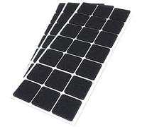 Adsamm® / 63 x patins en feutre / noirs / 30x30 mm / carré / épaisseur 3,5 mm / patins glisseurs auto-adhésifs de qualité optimale