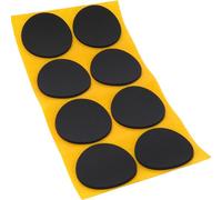 Adsamm® / 8 x Patins antidérapants Autocollants en Caoutchouc cellulaire EPDM/ø 50 mm/Noir/Rond/Patins antidérapants de 2,5 mm d'épaisseur