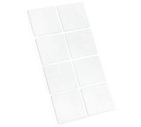 Adsamm® / 8 x patins en feutre / blancs / 50x50 mm / carré / 1,5 mm d' épaisseur / patins glisseurs auto-adhésifs de qualité optimale de Adsamm®