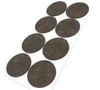 Adsamm® / 8 x patins en feutre / bruns / Ø 60 mm / rond / épaisseur 3,5 mm / patins glisseurs auto-adhésifs de qualité optimale