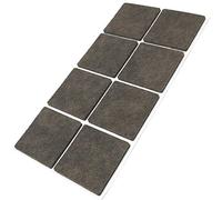 Adsamm® / 8 x patins en feutre / bruns / 50x50 mm / carré / épaisseur 3,5 mm / patins glisseurs auto-adhésifs de qualité optimale