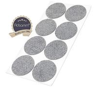 Adsamm® / 8 x patins en feutre / gris / Ø 60 mm / rond / épaisseur 3,5 mm / patins glisseurs auto-adhésifs de qualité optimale