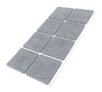Adsamm® / 8 x patins en feutre / gris / 50x50 mm / carré / épaisseur 3,5 mm / patins glisseurs auto-adhésifs de qualité optimale