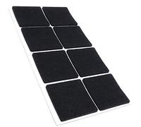Adsamm® / 8 x patins en feutre / noirs / 50x50 mm / carré / épaisseur 3,5 mm / patins glisseurs auto-adhésifs de qualité optimale