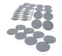 Adsamm® / 80 x Patins en Feutre/Gris/Ø 50 mm/Rond/épaisseur 3,5 mm/Patins glisseurs Auto-adhésifs de qualité optimale