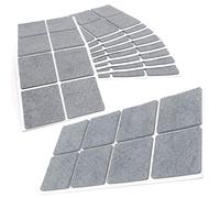 Adsamm® / 80 x patins en feutre / gris / 50x50 mm / carré / épaisseur 3,5 mm / patins glisseurs auto-adhésifs de qualité optimale